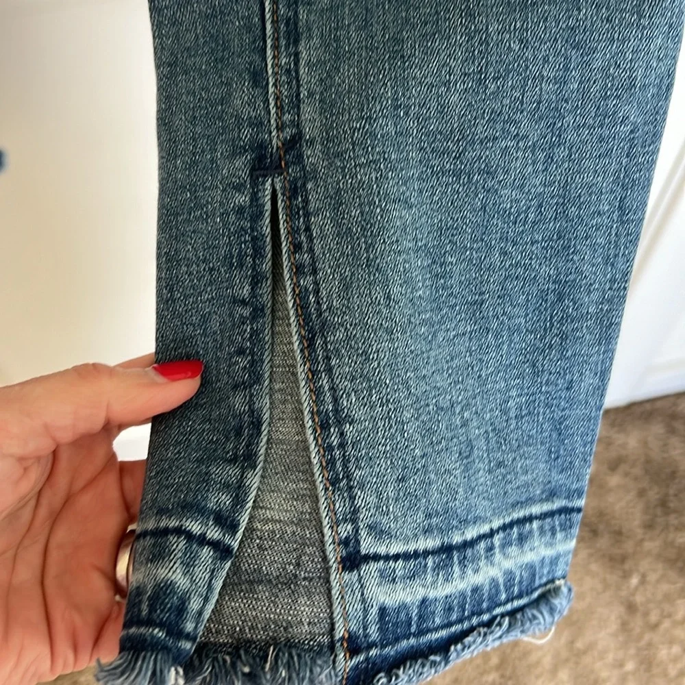 Free People Split Fray Hem Light Wash Jeans - Picture 4 of 8